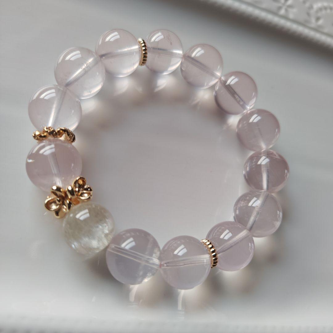 新作　スターピンククオーツ（ダイヤステリズムクオーツ）クンツァイト（ヒデナイト）