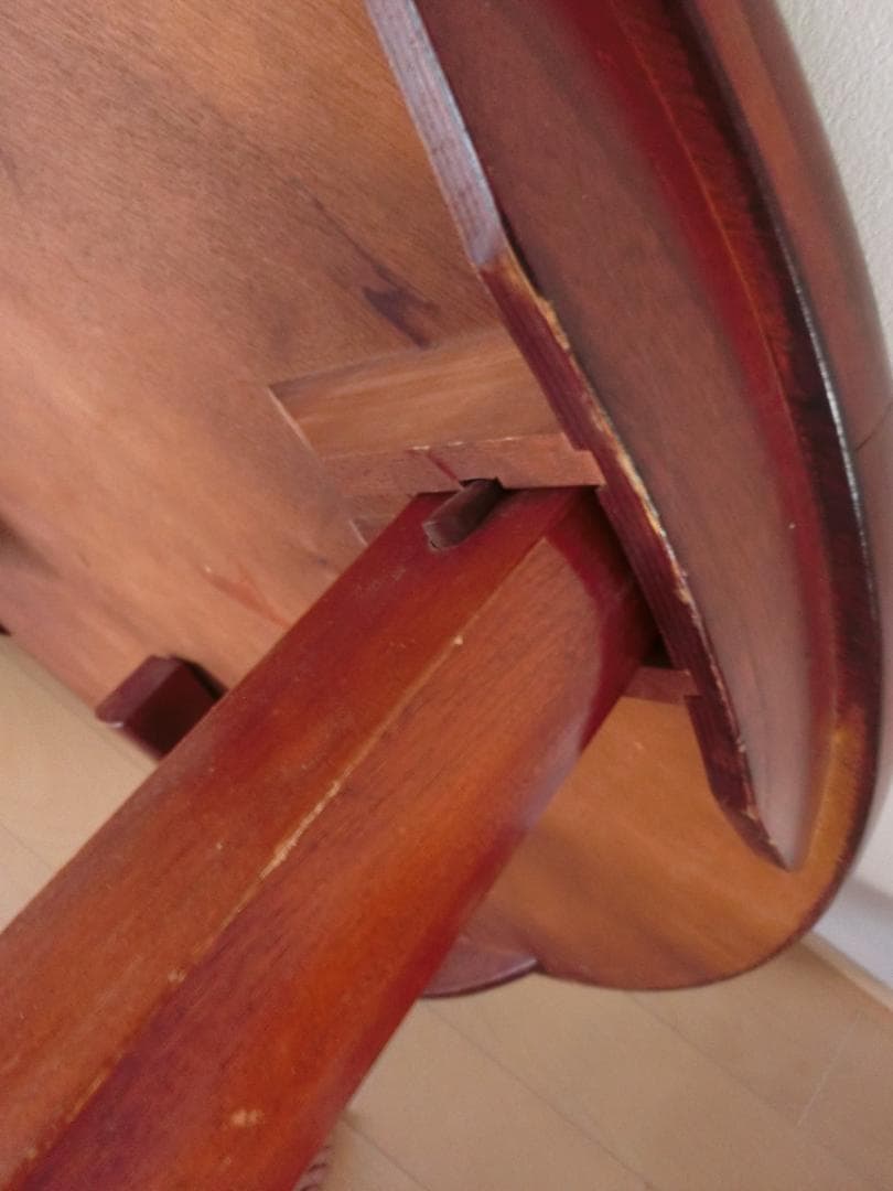 【昭和レトロ】木製ちゃぶ台　特大　折りたたみ