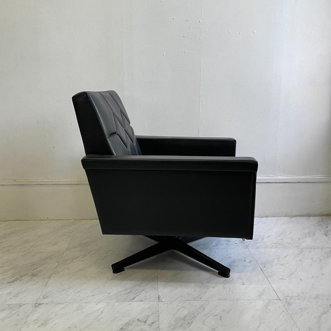 マルニ木工 ヴィンテージ 1人掛け シングルソファ 回転 ロビーチェア 希少 ①