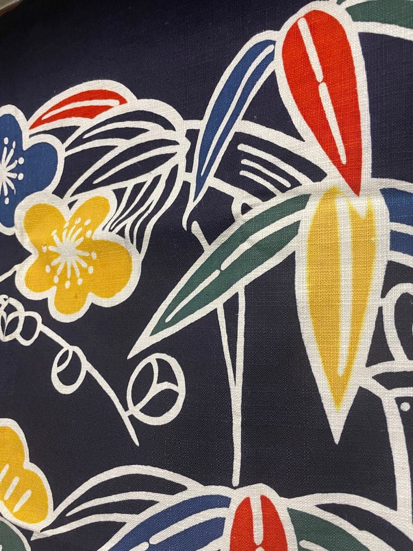 型染布　松竹梅　縁起物