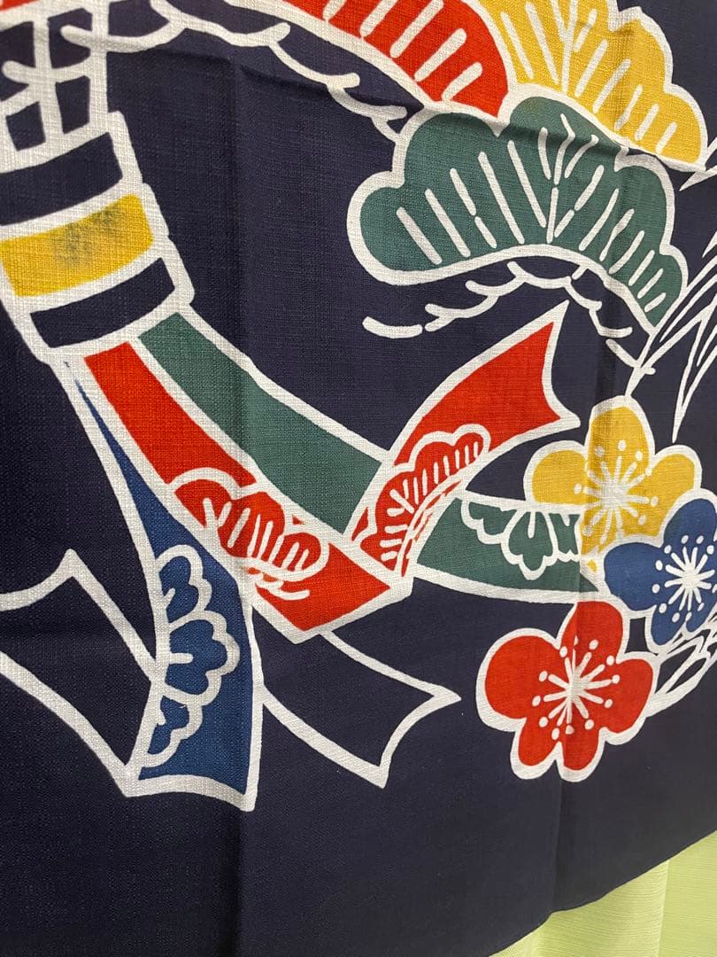 型染布　松竹梅　縁起物