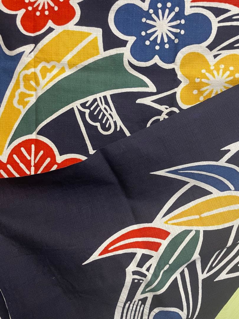 型染布　松竹梅　縁起物