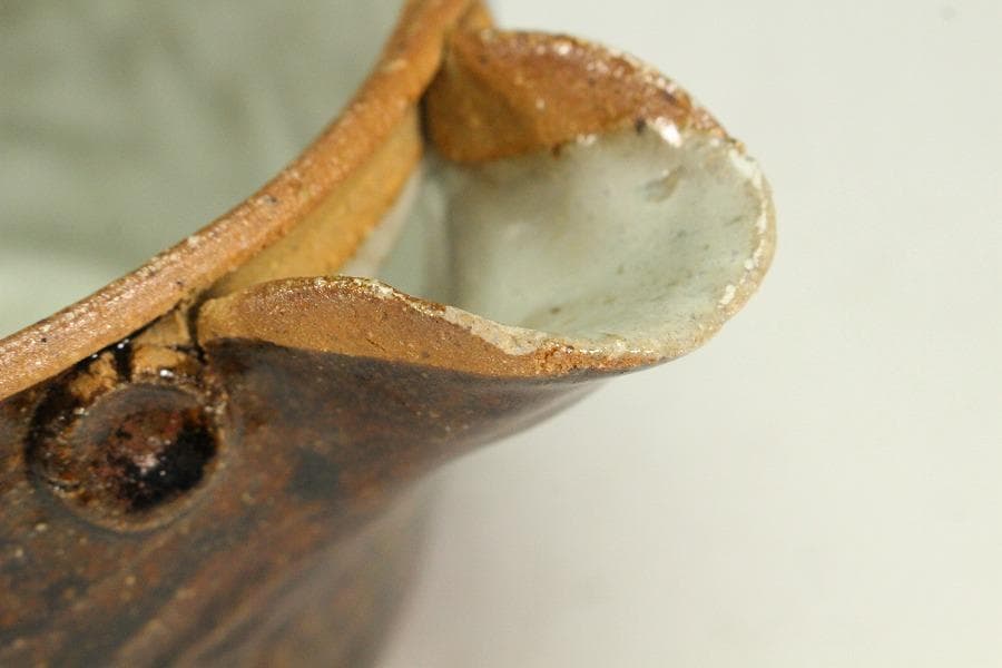 無形文化財 十三代 太郎右衛門 朝鮮唐津片口 共箱 未使用(K-ZE378)