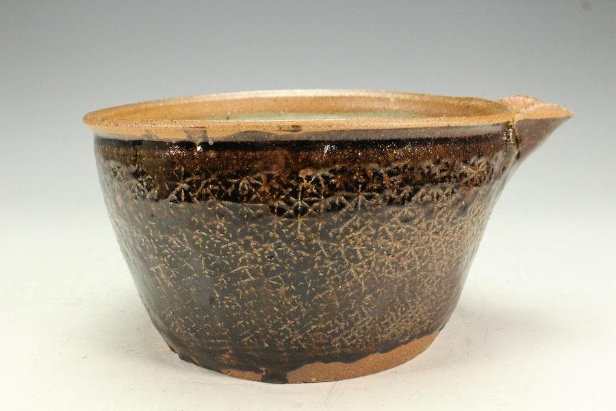 無形文化財 十三代 太郎右衛門 朝鮮唐津片口 共箱 未使用(K-ZE378)