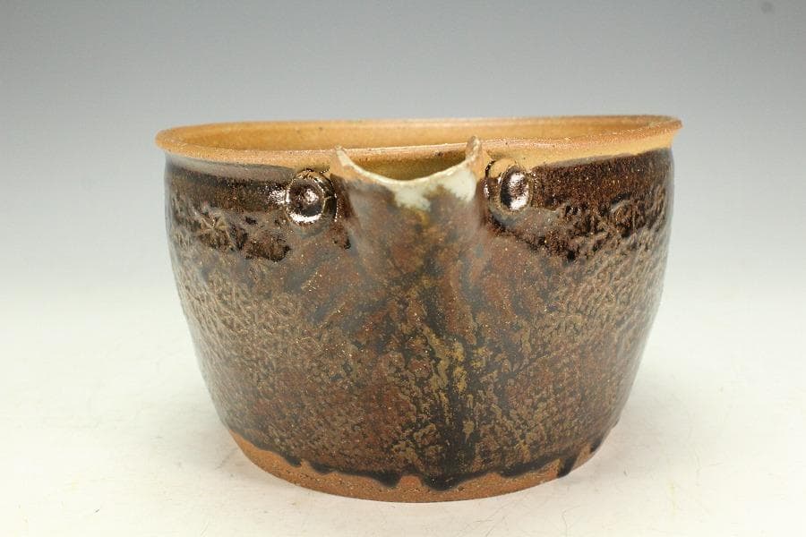 無形文化財 十三代 太郎右衛門 朝鮮唐津片口 共箱 未使用(K-ZE378)