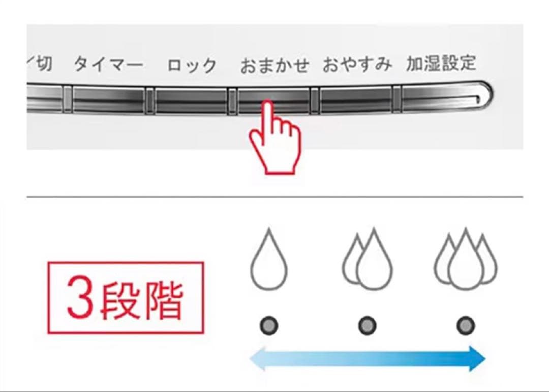 ティファール 加熱超音波式加湿器 スチーム アンド ミスト 4L ホワイト