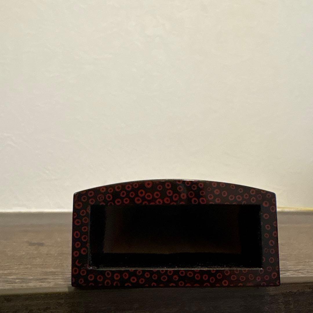 伝統工芸品　津軽塗　七々子塗り　唐塗り　夫婦箸 箸箱セット 希少