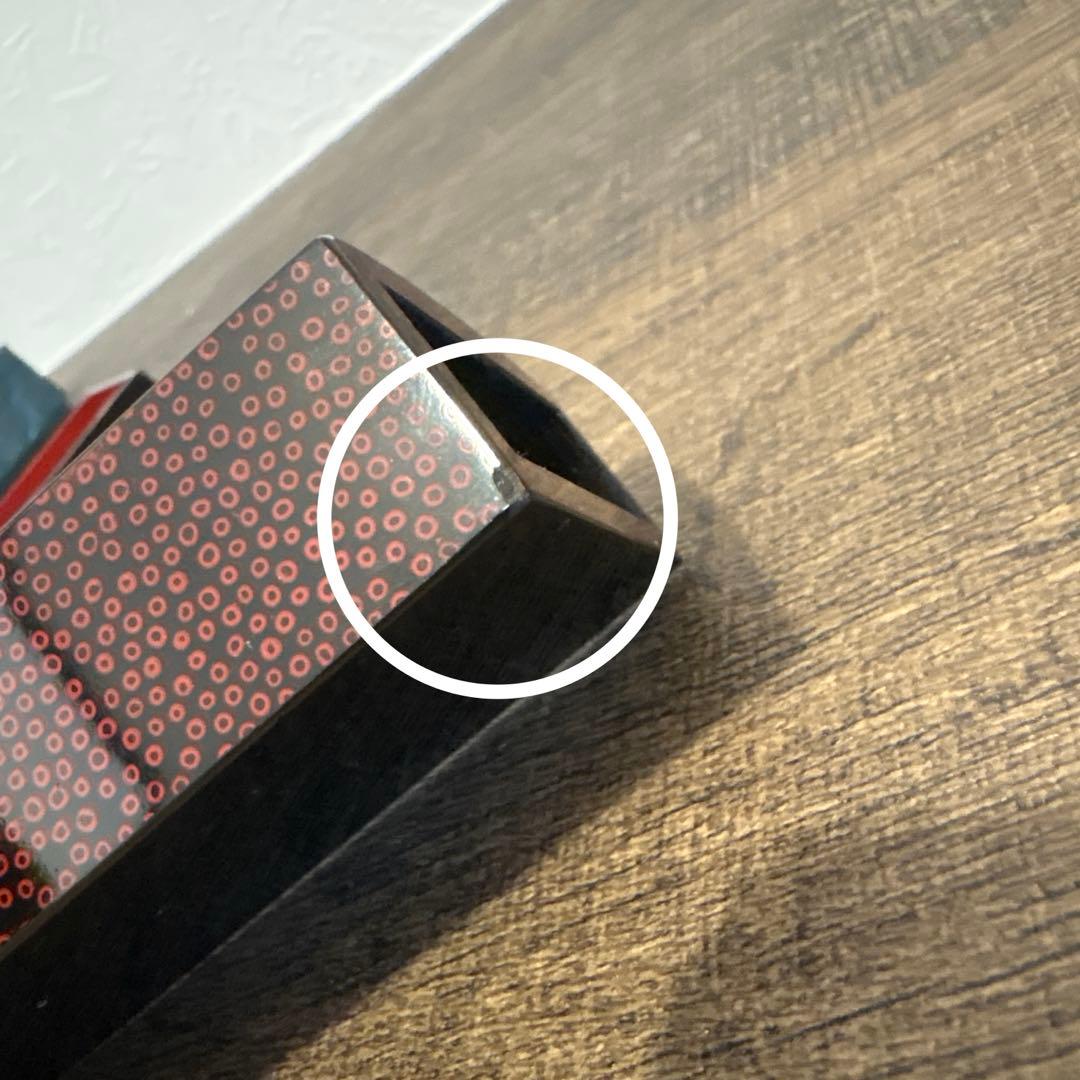 伝統工芸品　津軽塗　七々子塗り　唐塗り　夫婦箸 箸箱セット 希少