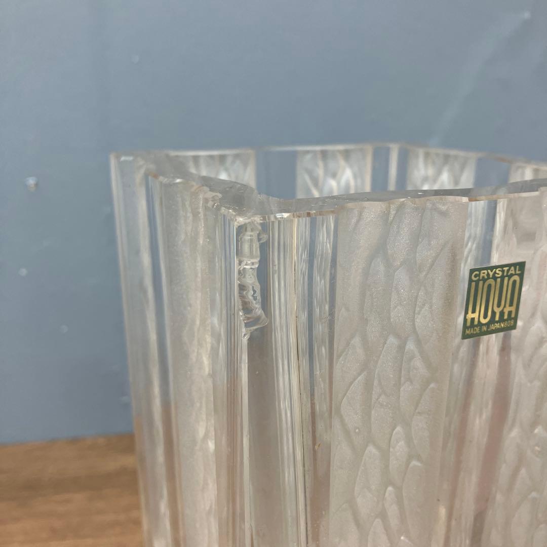 D-壁 HOYA CRYSTAL ホヤ クリスタル 花瓶 フラワーベース