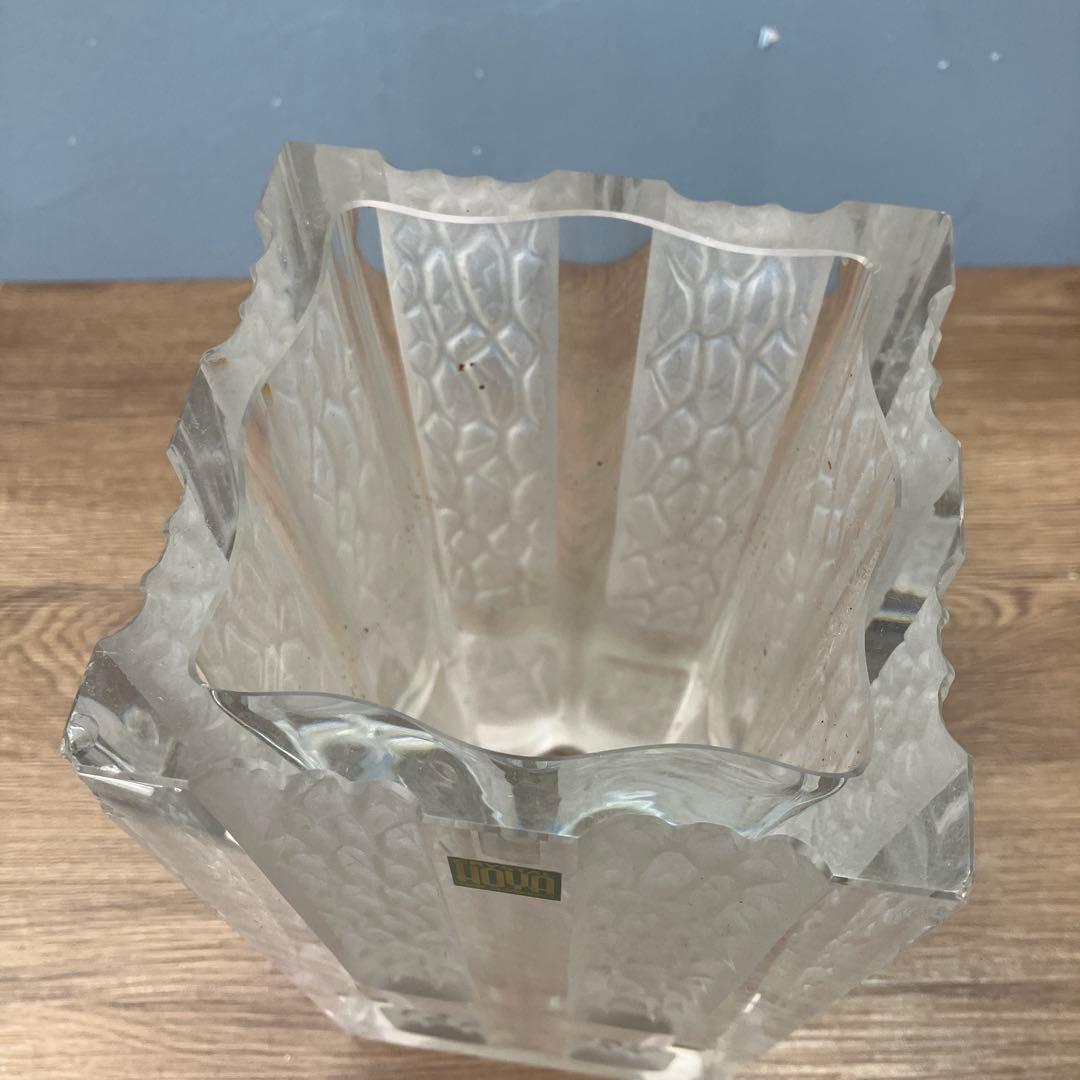 D-壁 HOYA CRYSTAL ホヤ クリスタル 花瓶 フラワーベース