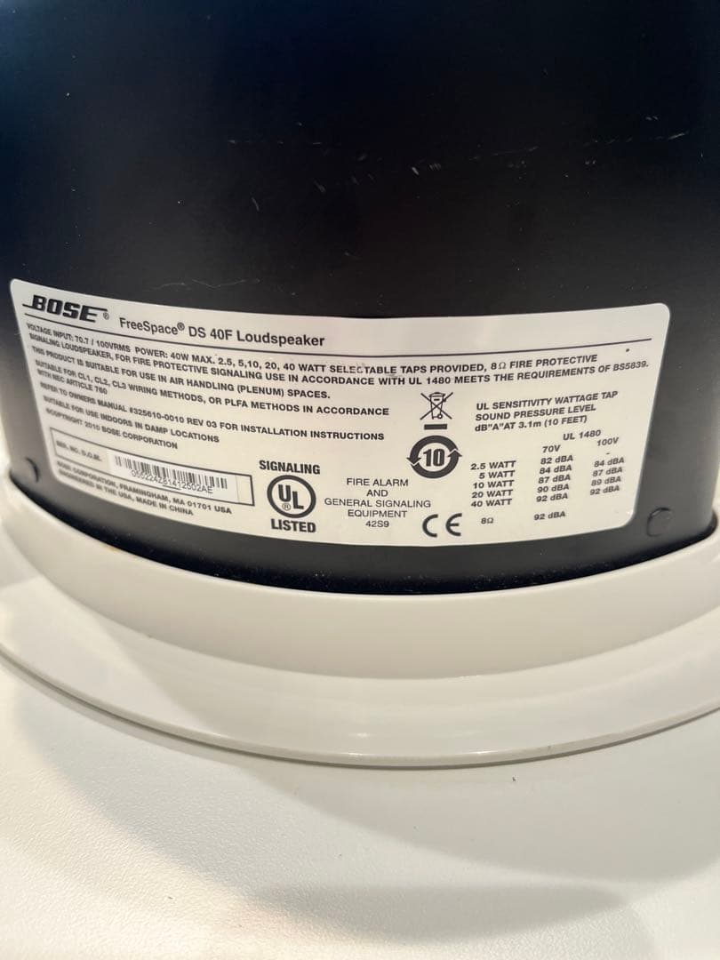 BOSE　DS40F ホワイト　天井埋め込みスピーカー 2台セット②