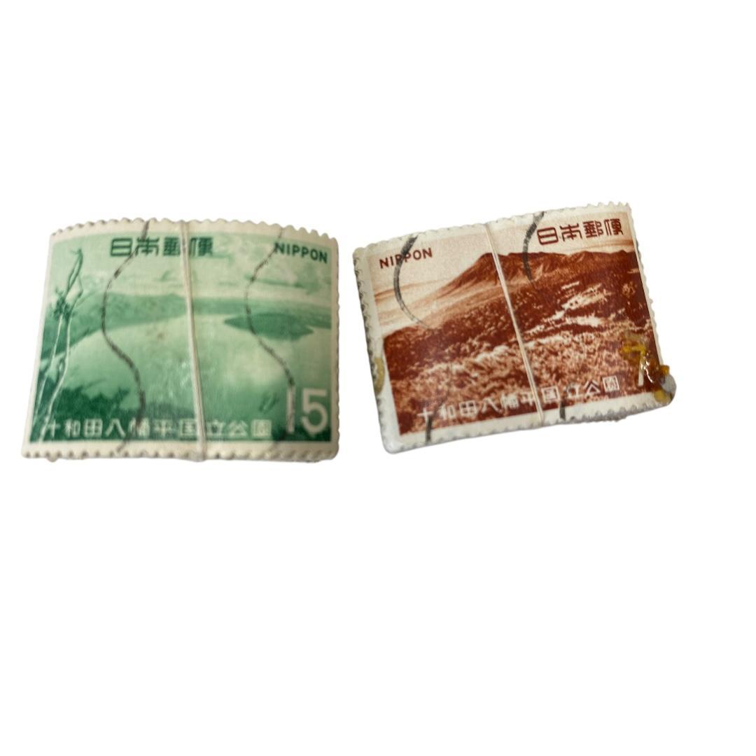 使用済み切手　国立公園記念切手　8種各約100枚づつ　dd073