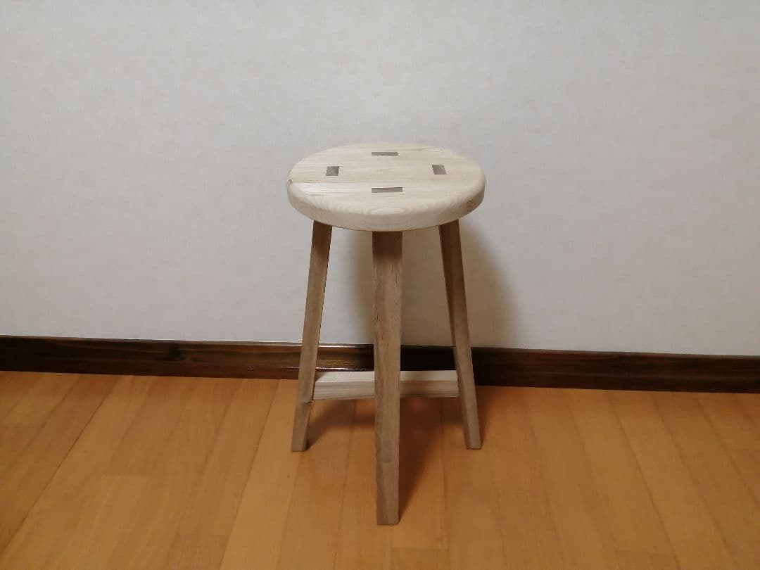 栗材スツール　高さ52cm　丸椅子　stool
