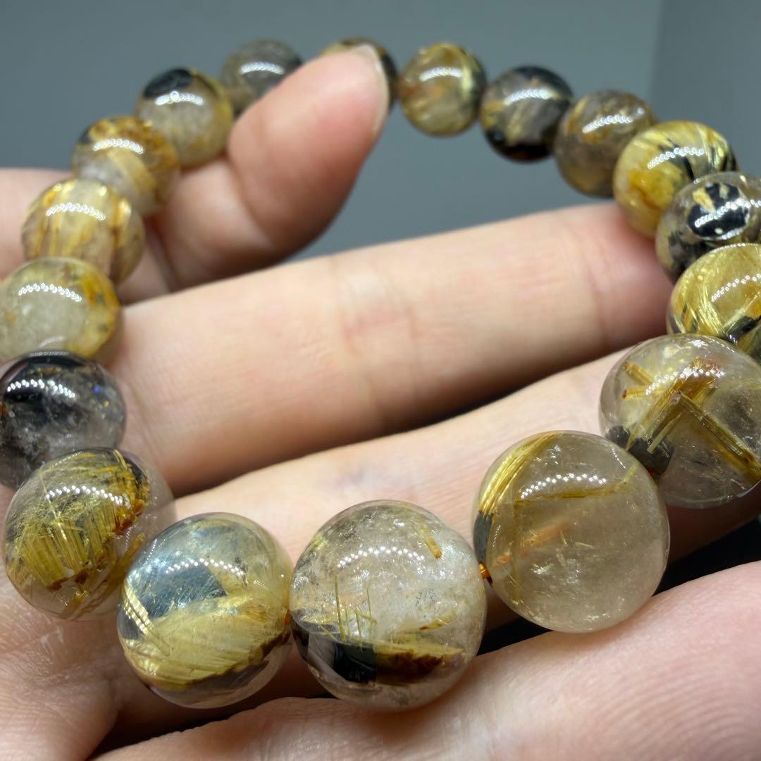 ◯z1477 太陽放射 ゴールド タイチン ルチル クォーツ 154 天然石◯