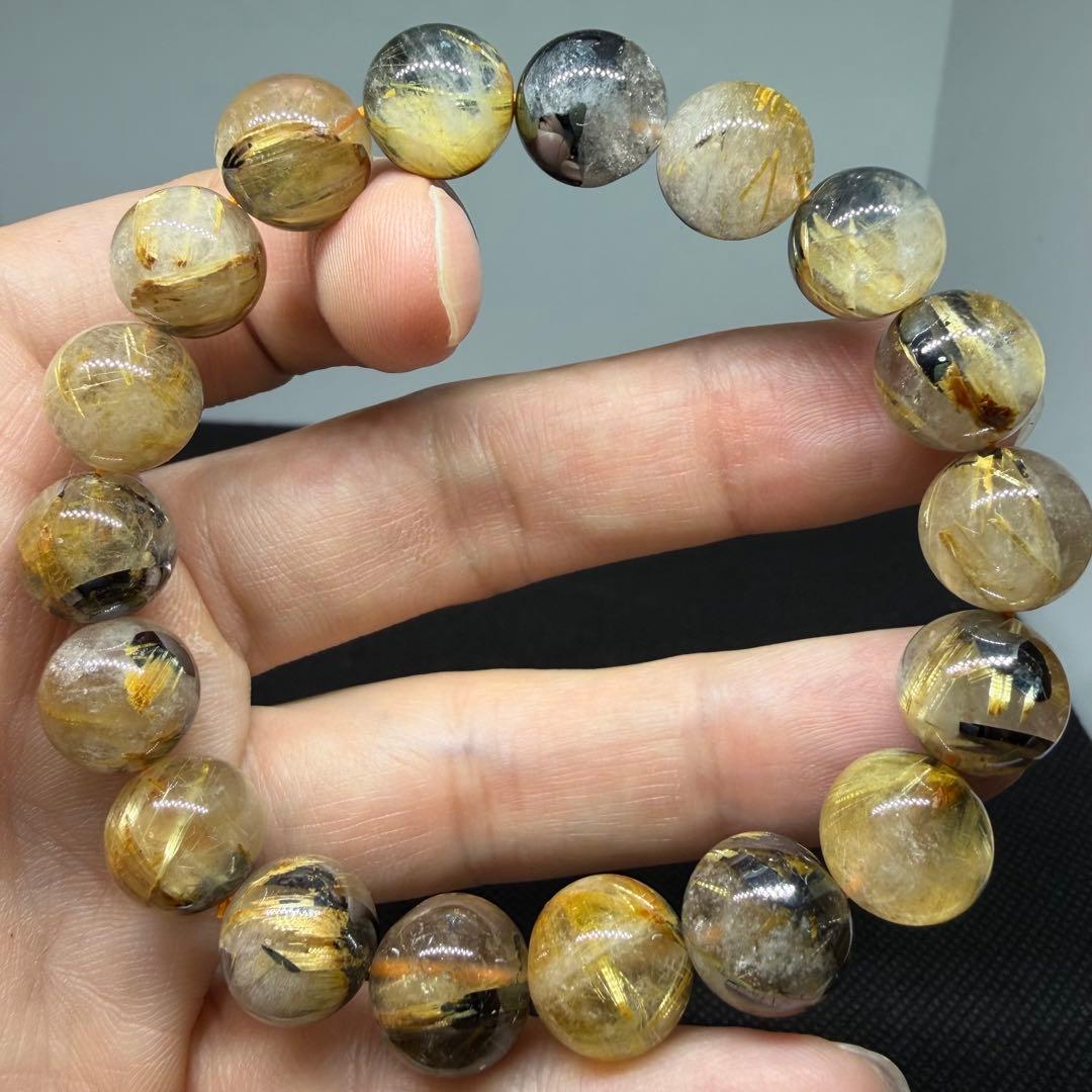 ◯z1477 太陽放射 ゴールド タイチン ルチル クォーツ 154 天然石◯