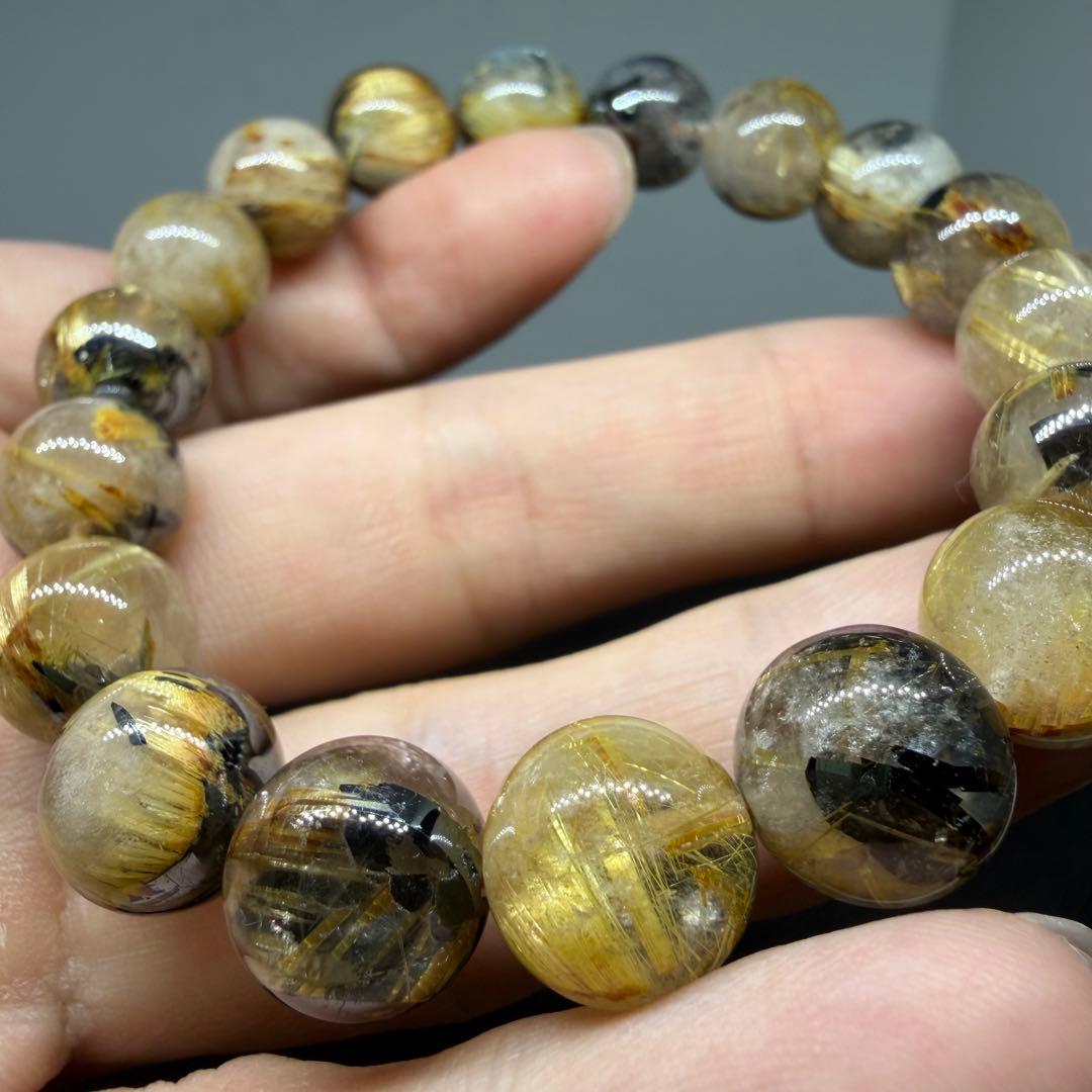 ◯z1477 太陽放射 ゴールド タイチン ルチル クォーツ 154 天然石◯