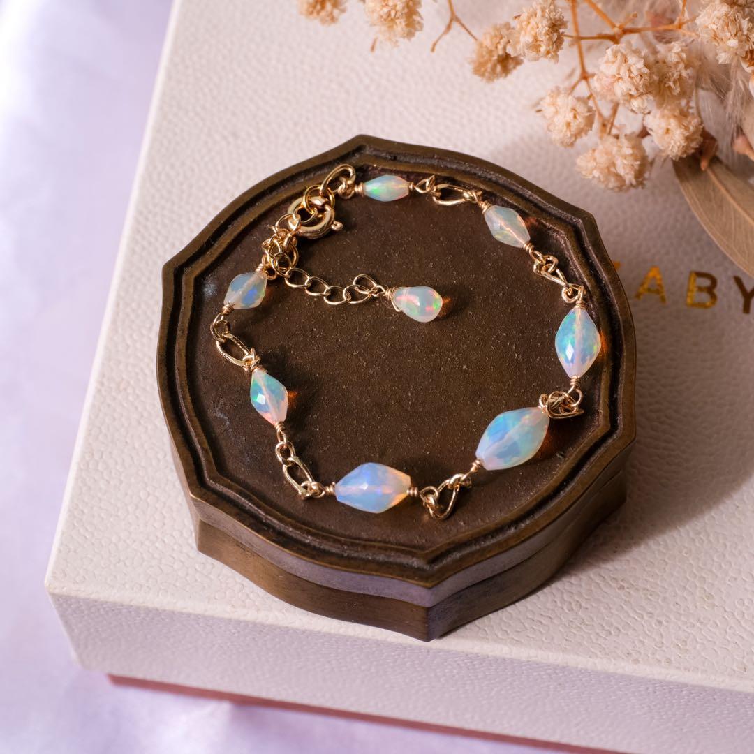 14kgfエチオピアバレルブレスレット