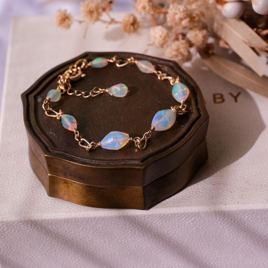 14kgfエチオピアバレルブレスレット