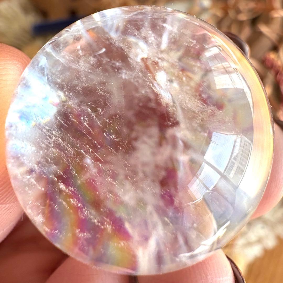 感謝価格♥龍神様の宿る濃虹入り♥幸福を呼び持ち主を虹色に輝かせるアイリスクォーツ