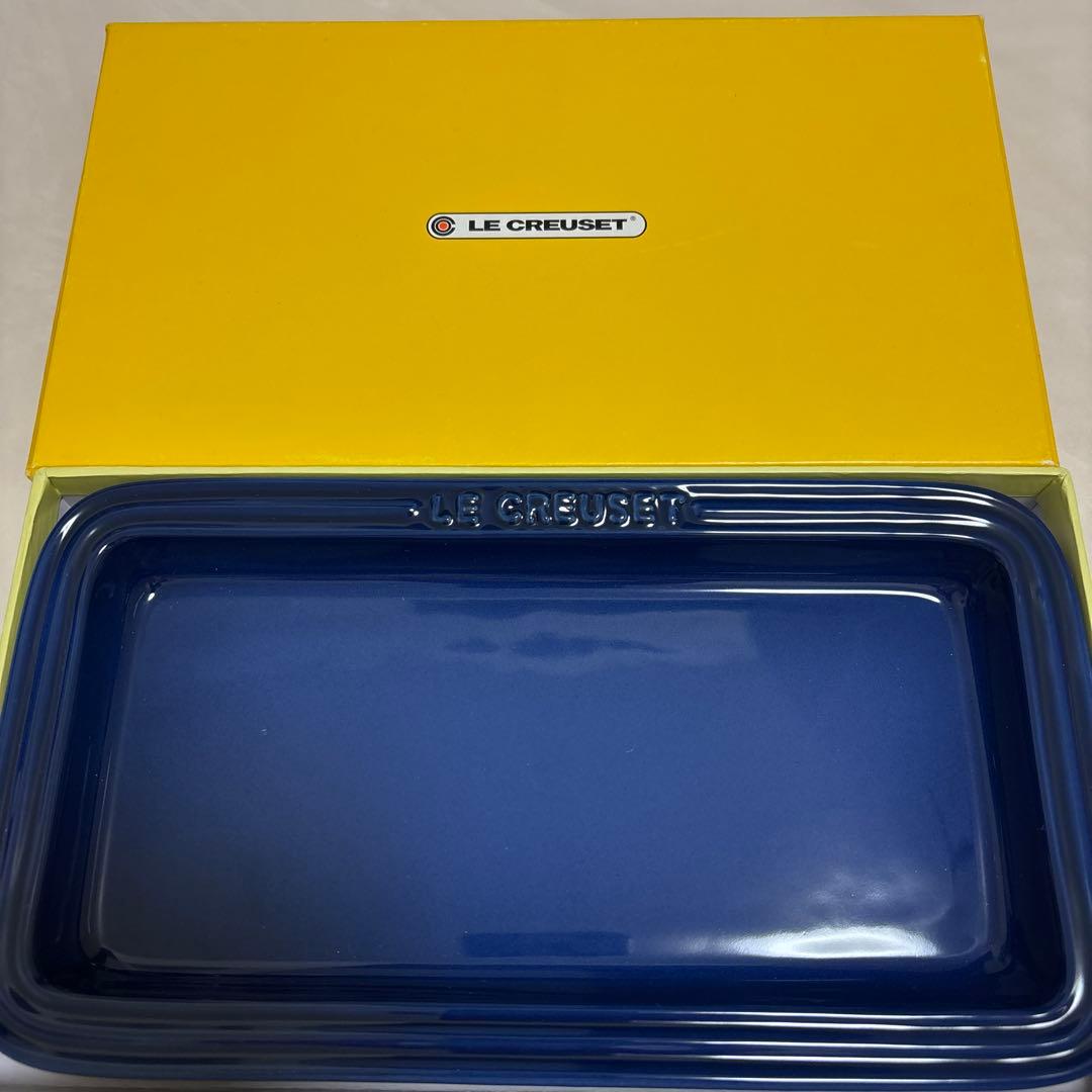LE CREUSET レクタンギュラー コバルトブルー 2皿 新品未使用 廃盤色