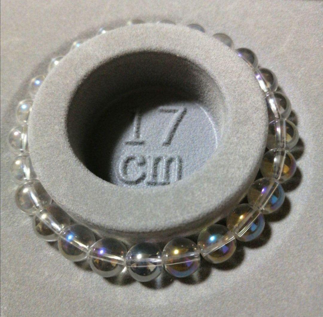 天然石✨【オーロラ水晶】ブレスレット　ハンドメイド