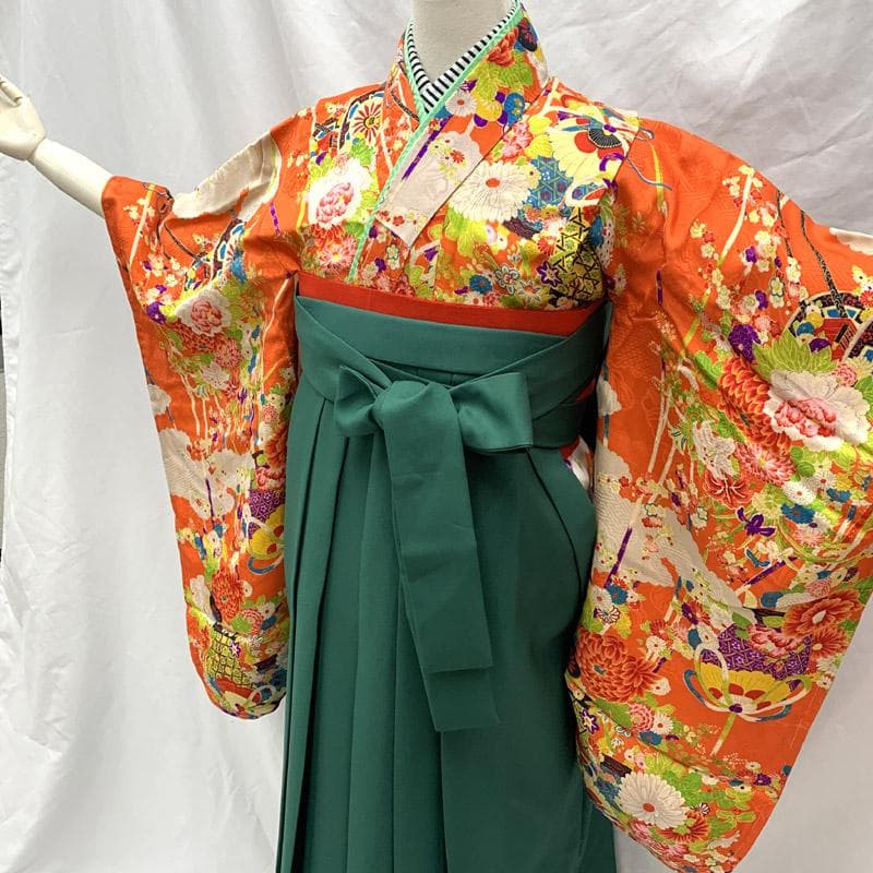 501aj68■ハーフ成人式 十三参り 女児 アンティーク着物■状態良好