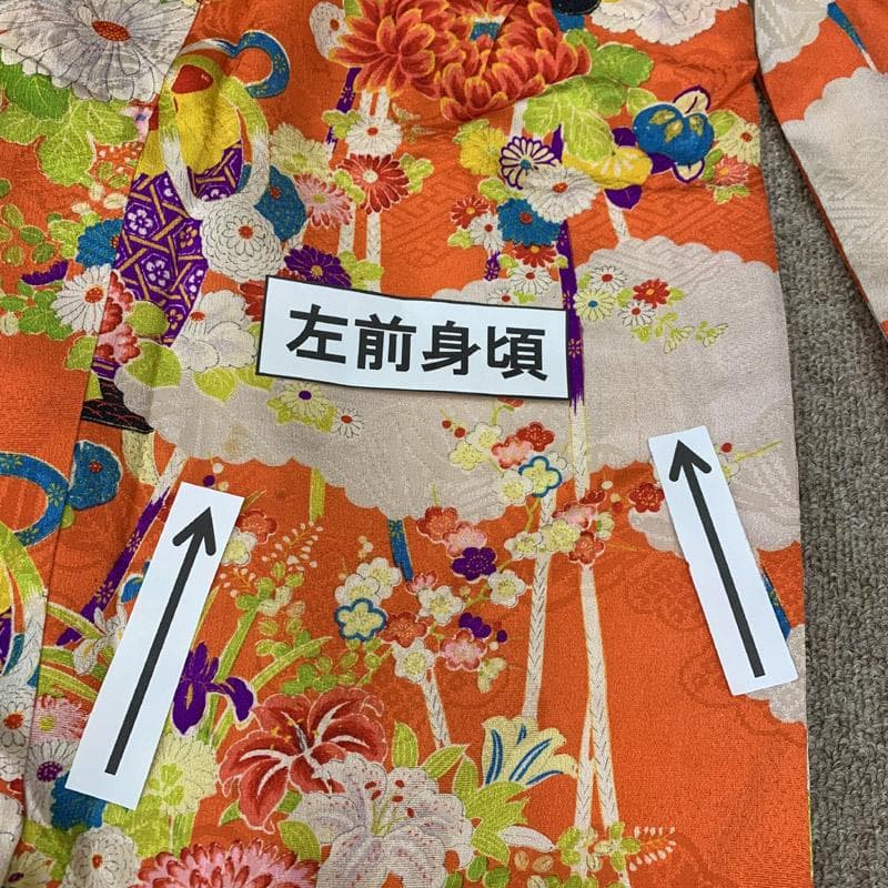 501aj68■ハーフ成人式 十三参り 女児 アンティーク着物■状態良好