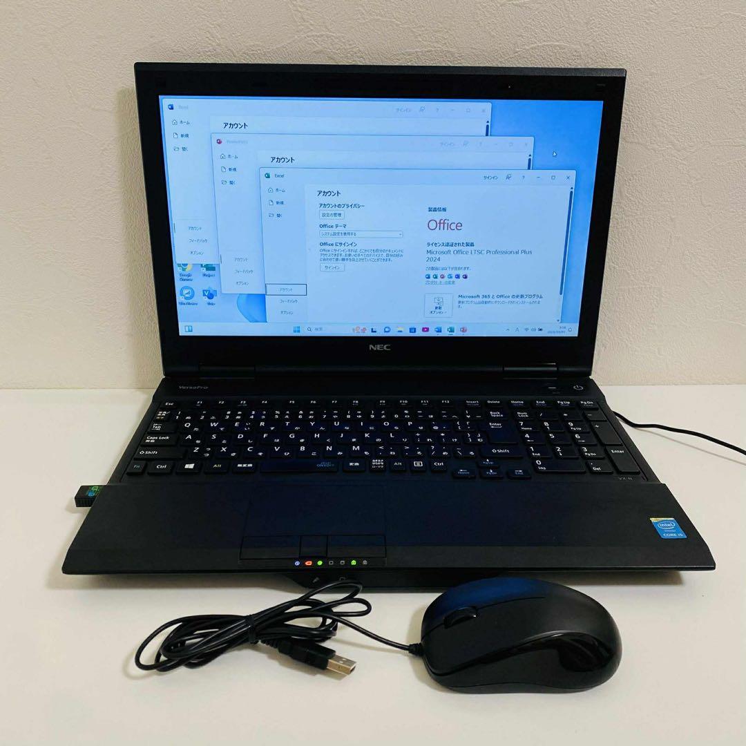 Y112 NECノートパソコン i5メモリ8G高速Windows11オフィス付き