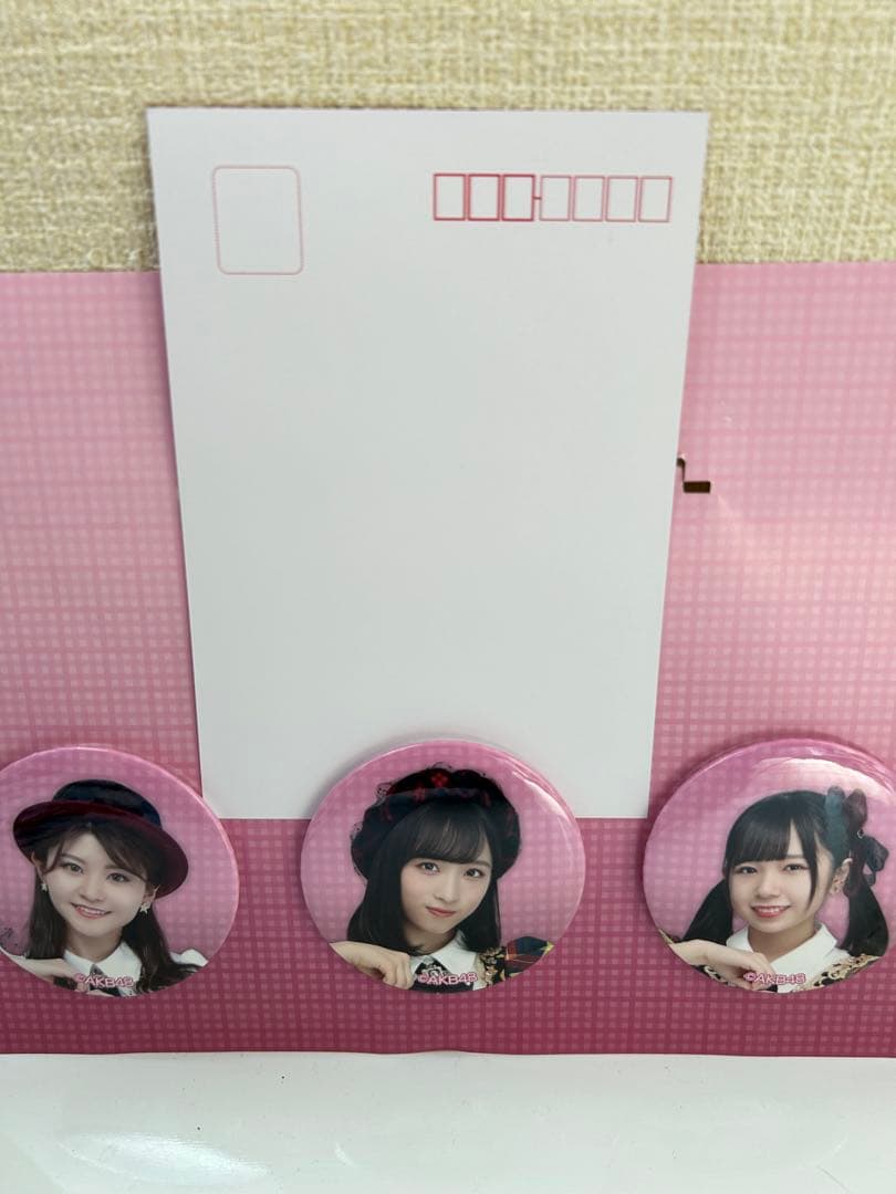 AKB48メンバー　ハガキ　缶バッチ　倉野尾成美　限定一点もの　翌日発送可能