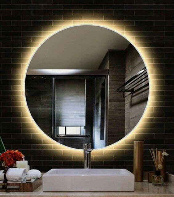 LED 丸 ホテル ミラー (丸型60cm) ミラー ライト付き おしゃれ 1