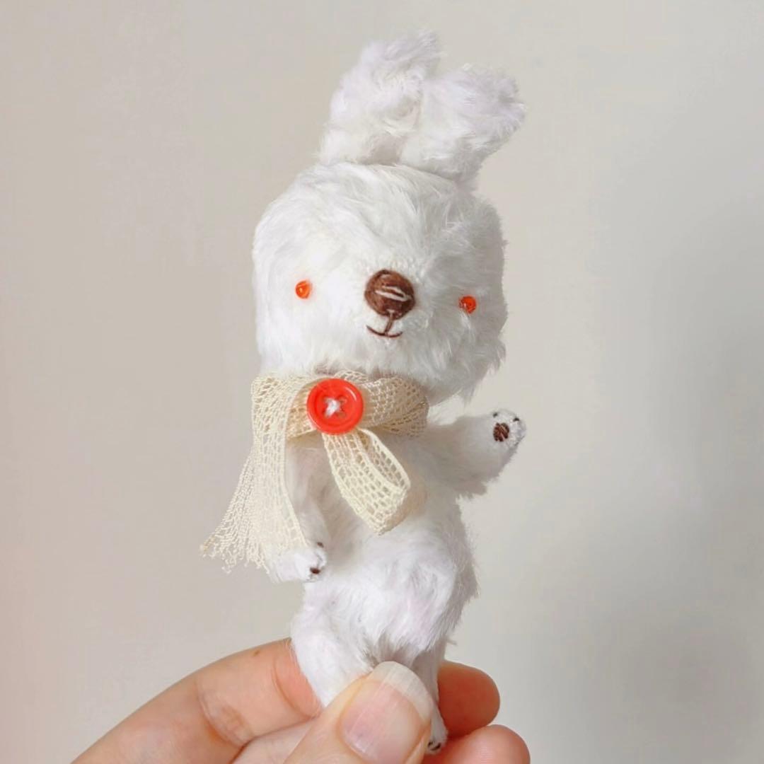 冒険好きな白兎ちゃん アーティストベア 海外作家様 ハンドメイド ぬいぐるみ