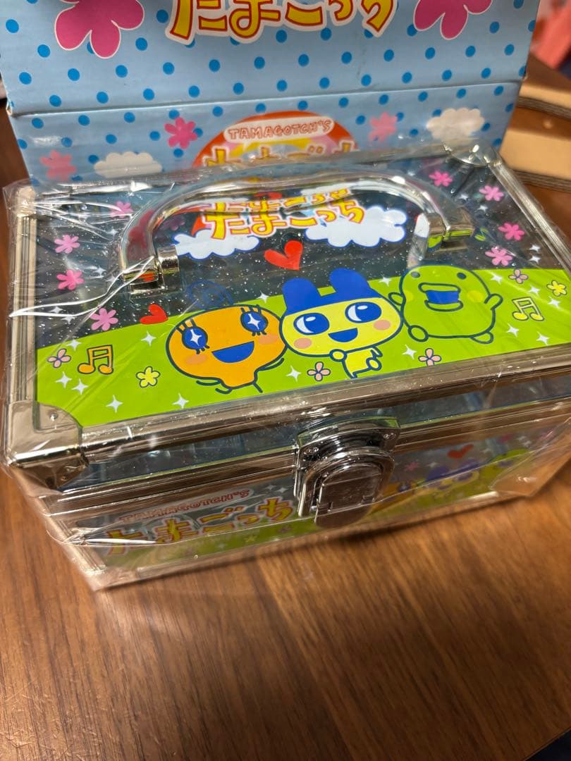 たまごっち　バニティケース　ブルー　平成レトロ　まめっち　めめっち　くちぱっち