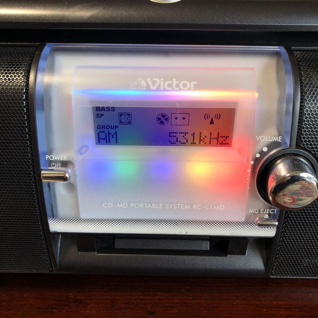 Victorビクター　Clavia CDMDラジカセポータブルシステム　稼働品