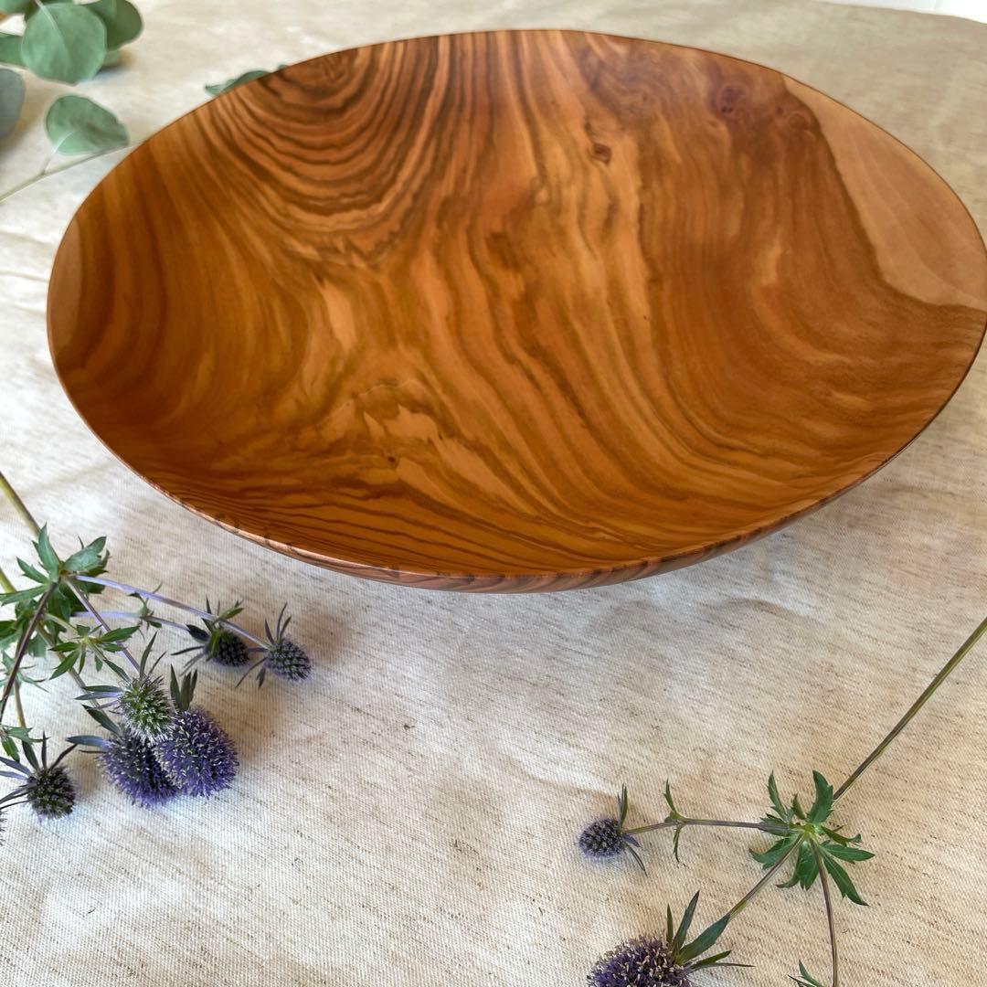 木製ボウル　ソメイヨシノ　無垢材　大皿