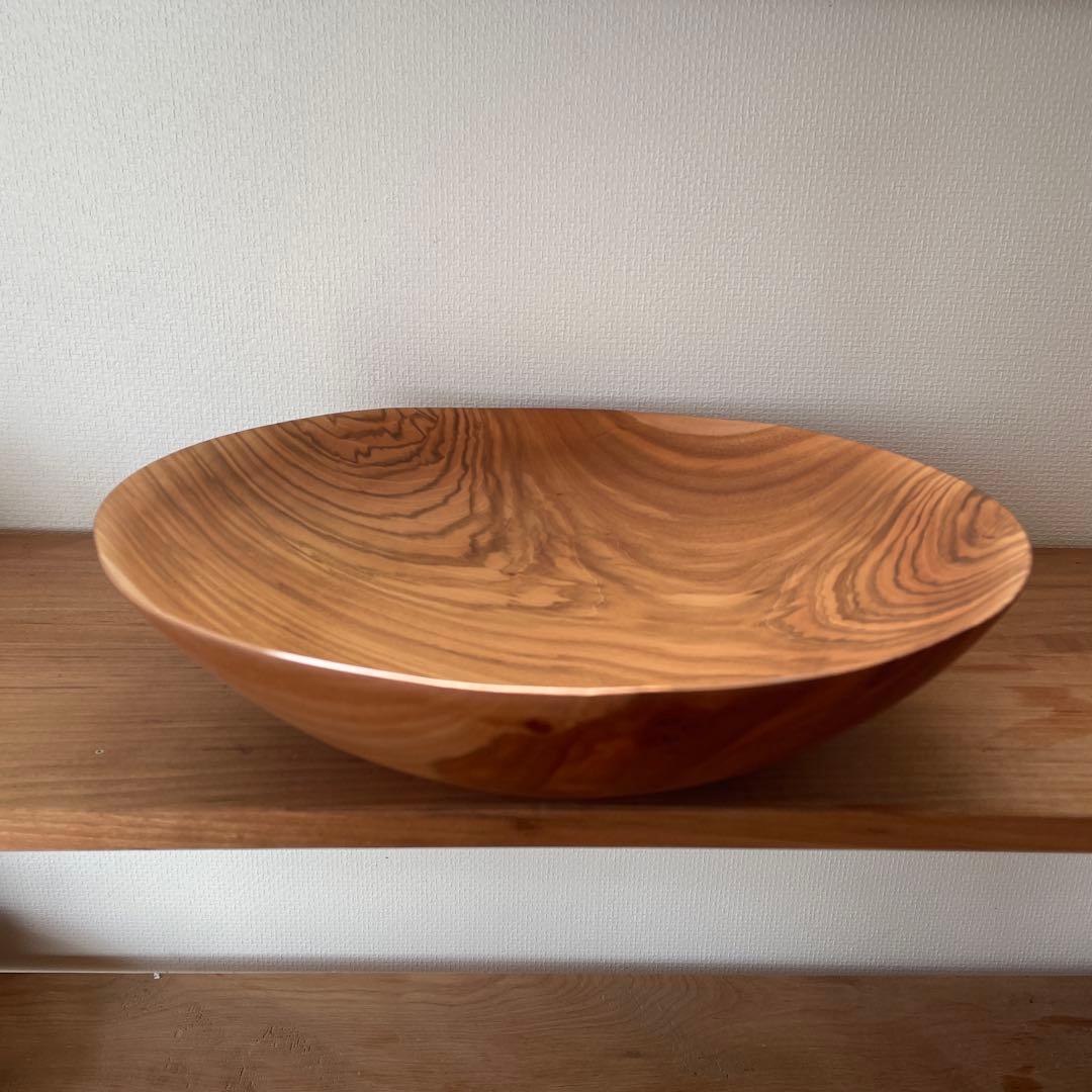 木製ボウル　ソメイヨシノ　無垢材　大皿