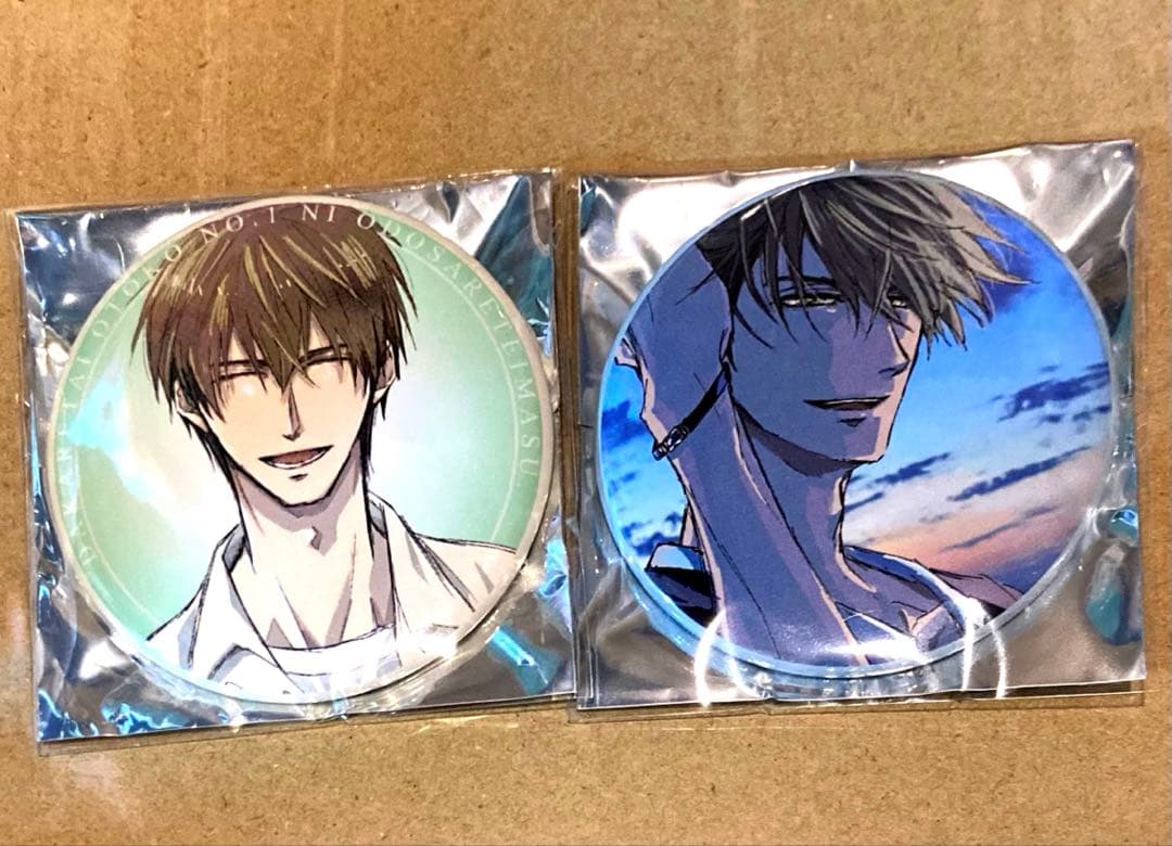 抱かれたい男１位に脅されています。桜日梯子　原画展　缶バッジ　未使用　だかいち