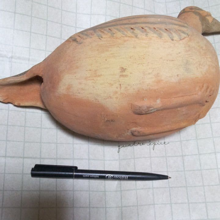 南米遺跡　鳥　陶器