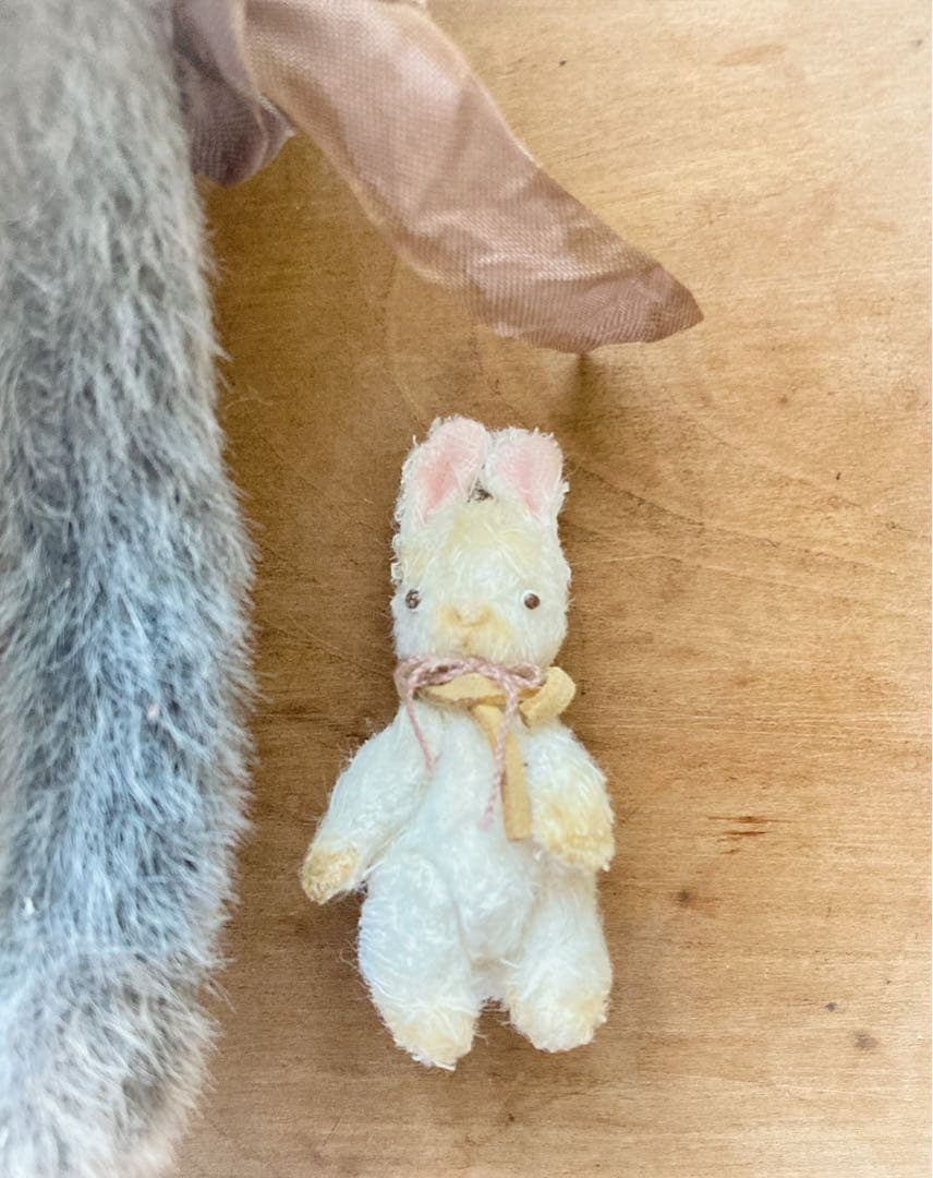 ☆CANON☆うさぎのぬいぐるみ ハンドメイド グレー アンティーク風