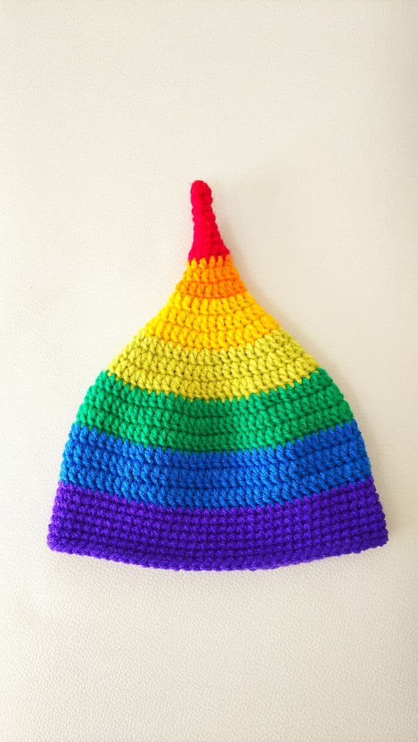 【ねこまつ】ハンドメイド 冬用 こびと風 とんがり帽子