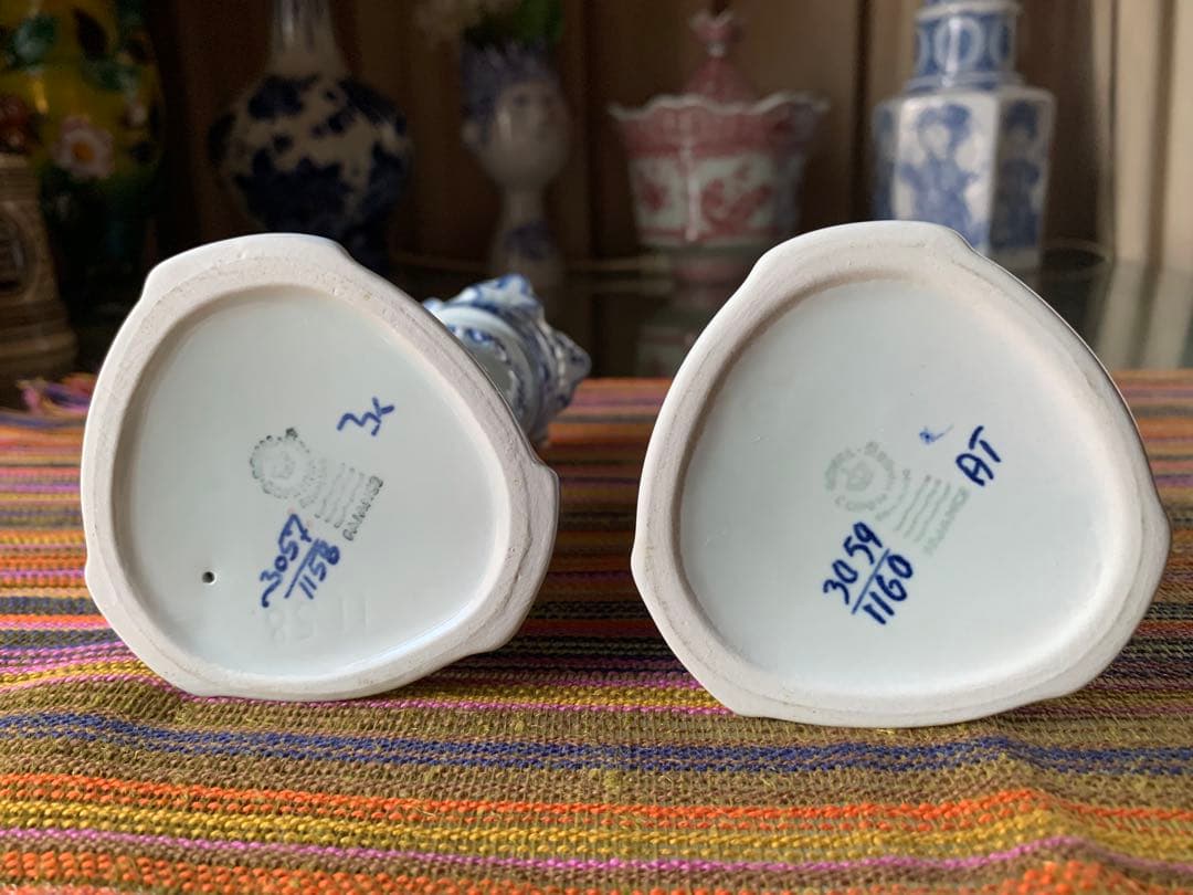 ロイヤルコペンハーゲン　ビンテージレアなユニークなキャンドル立て2本セット！