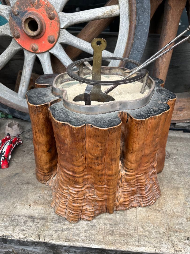 切り株火鉢、火鉢、木株火鉢、手あぶり火鉢、木製手あぶり火鉢