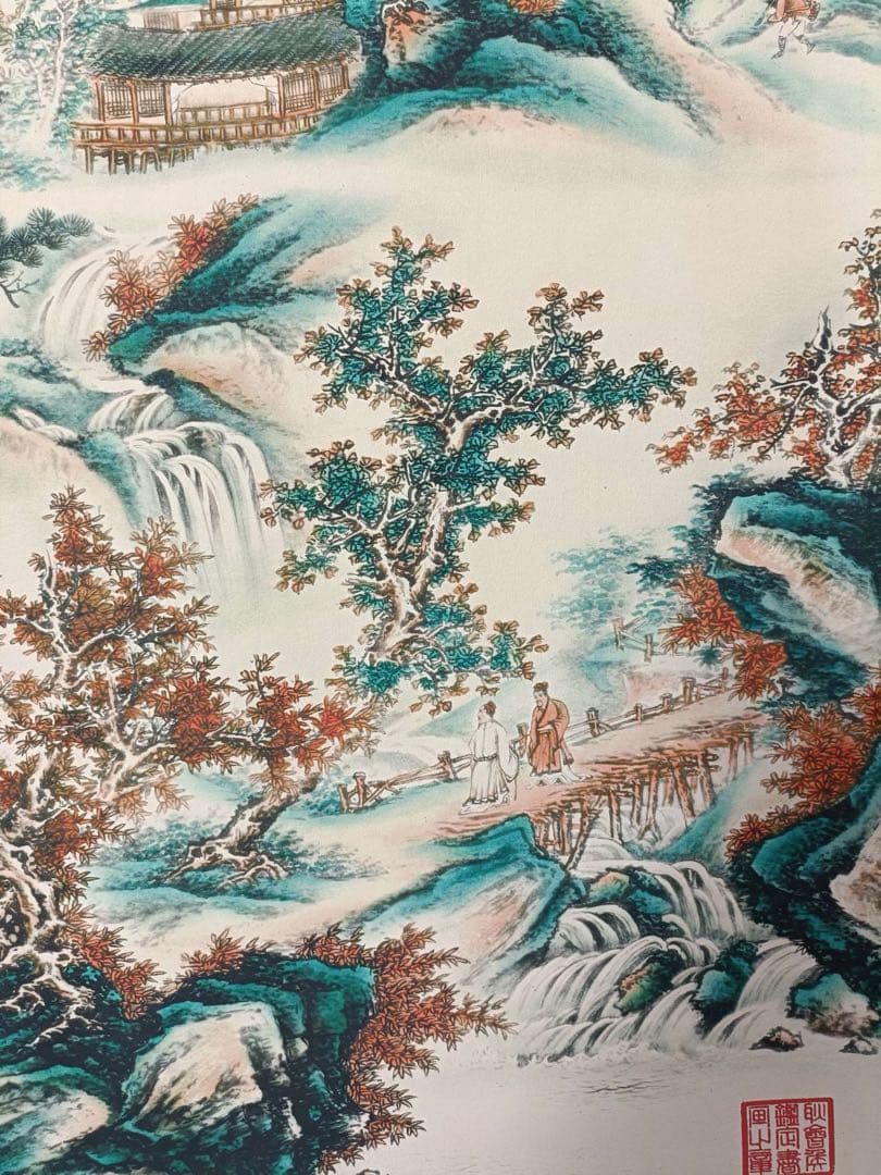 【唐寅】峡逸秋霁 中国画 掛け軸 水墨画 和室 玄関 茶室 壁掛け 美術品