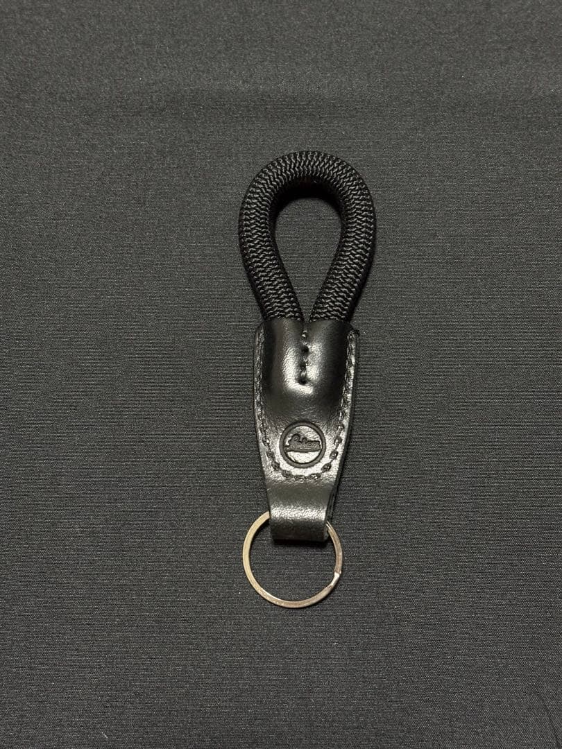 ライカ純正 レザー仕様ロープキーホルダー ブラック