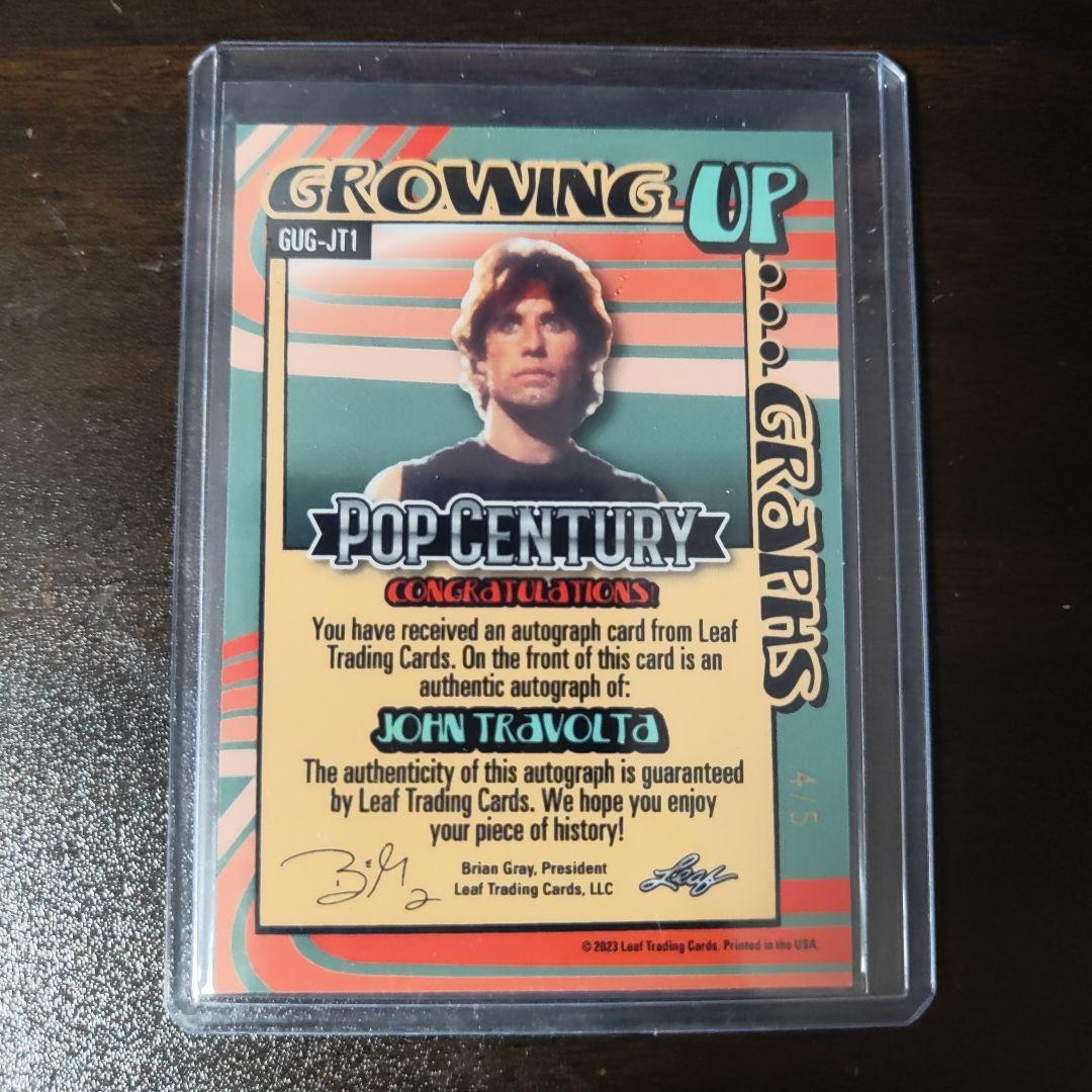 leaf pop century ジョン・トラボルタ　サインカード