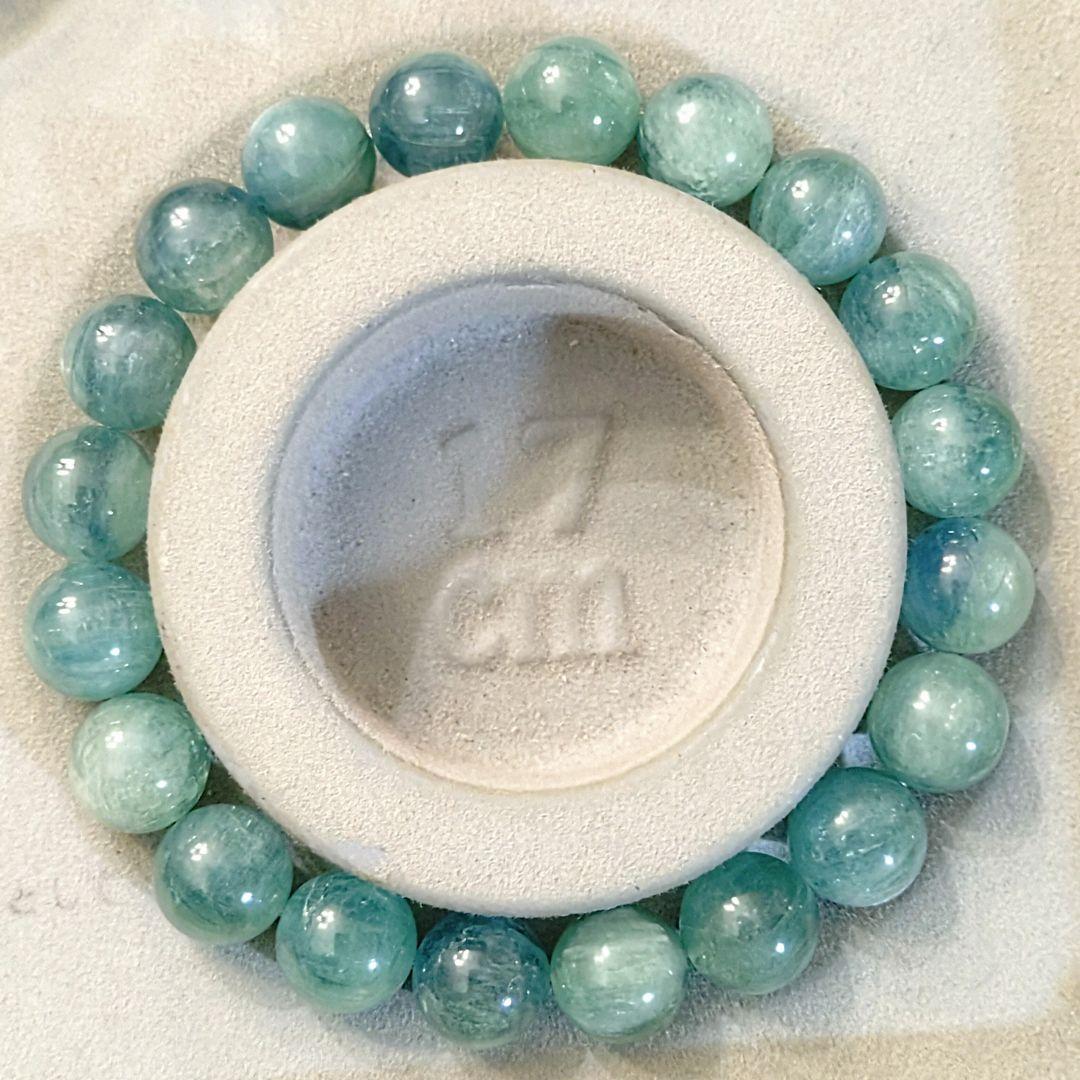 ★クリアグリーンカイヤナイト 10.5ミリ珠 ブレスレットA(SA)