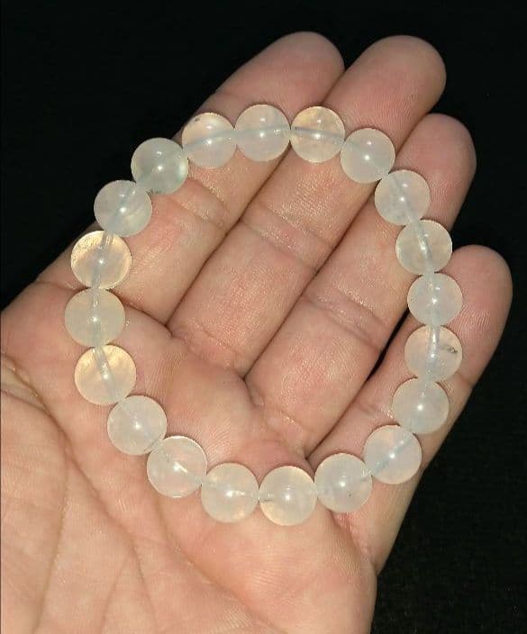 【美品,希少】エンジェルラダーインクォーツ　ブレスレット　天然　珍品