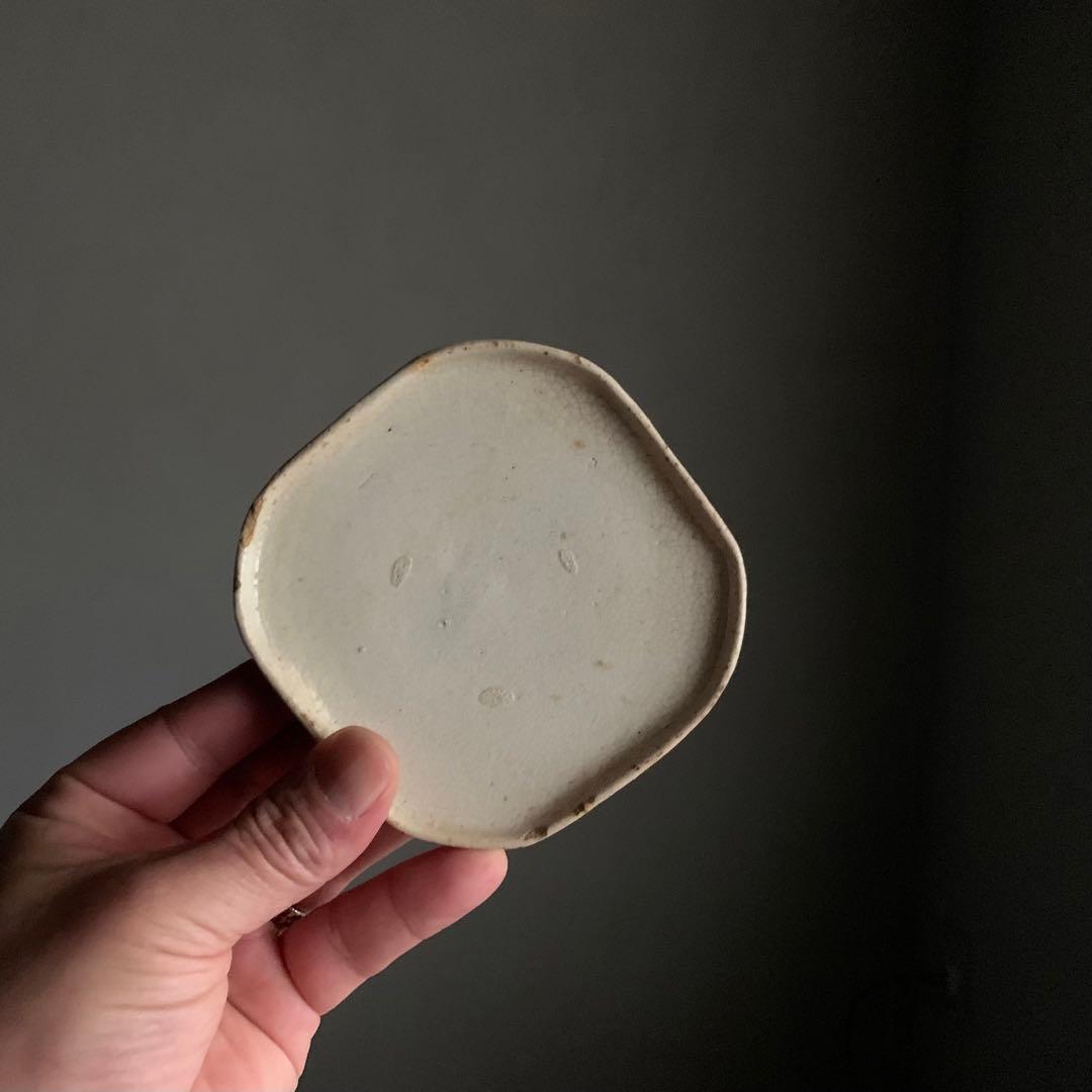 絵瀬戸 四方形 茶碗 蓋物 18〜19世紀 向付 古美術 古道具 アンティーク