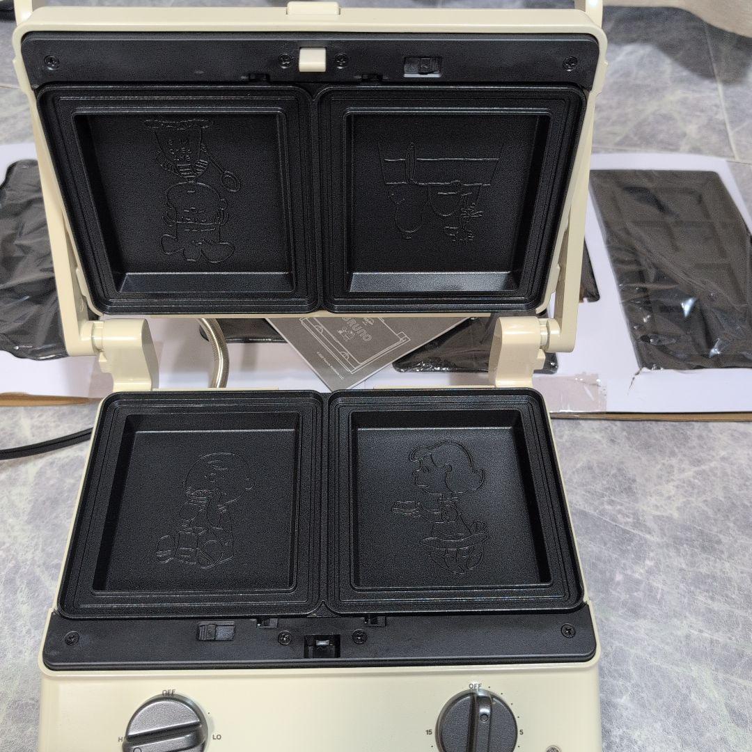 美品 BRUNO グリルサンドメーカー ダブル ピーナッツコラボ ブルーノ