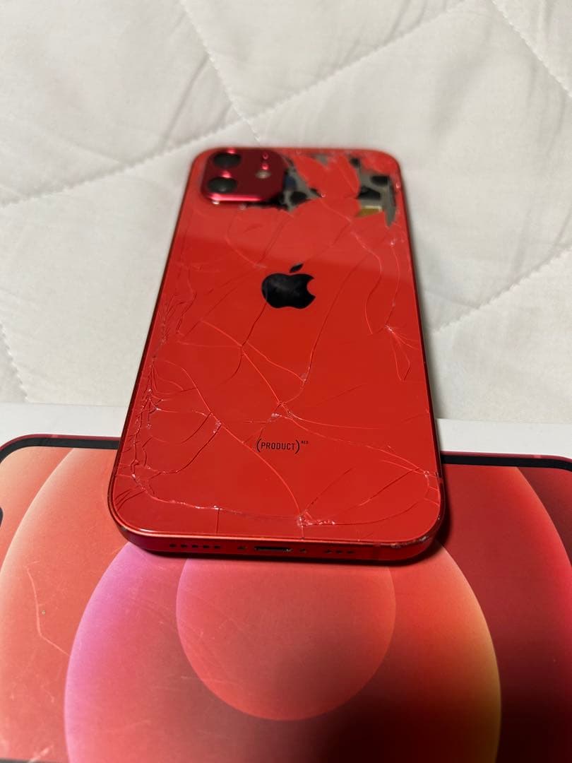 iPhone12 128GB RED ジャンク 初期化済 タッチ不良 箱付