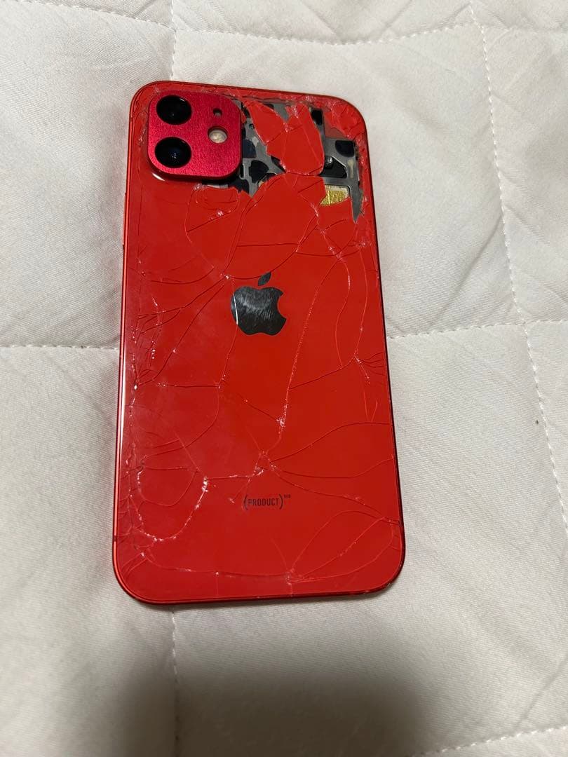 iPhone12 128GB RED ジャンク 初期化済 タッチ不良 箱付